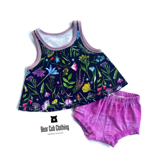3t Spring Floral Swing Tank and Shorties Set