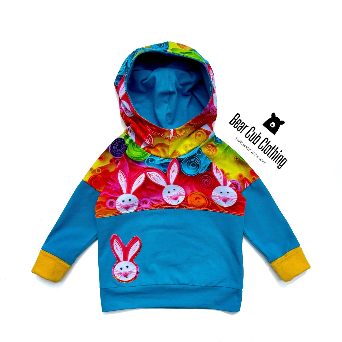 6-18 months Rainbow Bunny Hoodie