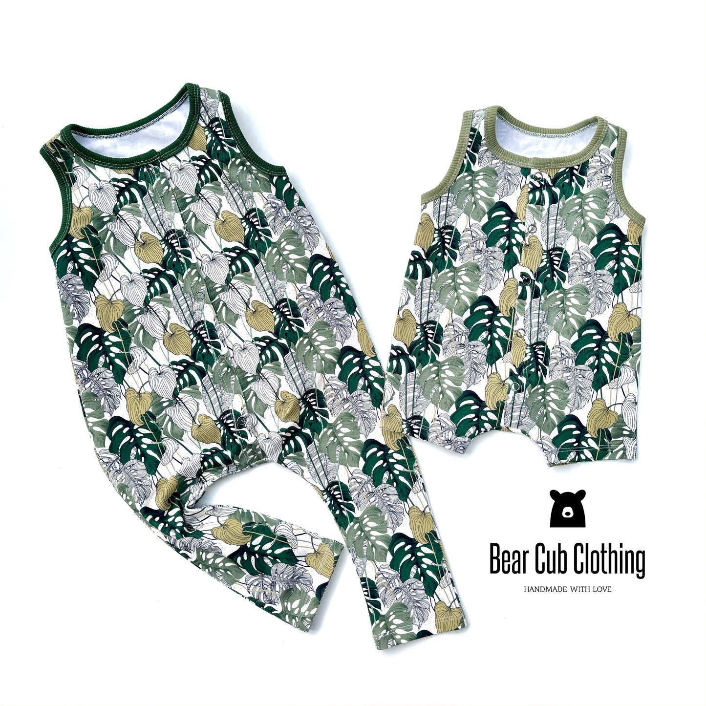 0-3 month Monstera Romper