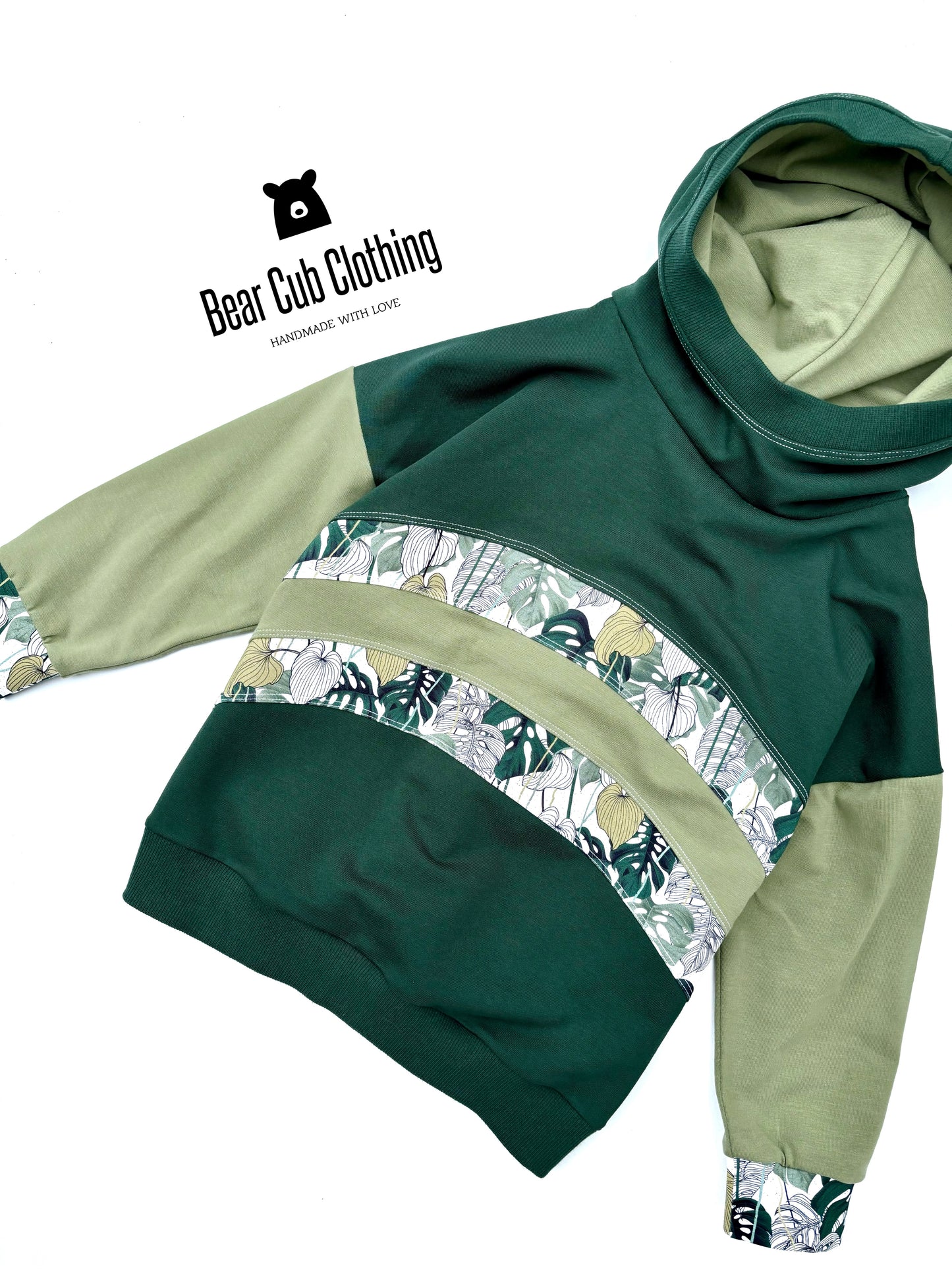 5t Monstera Color Blocked Dolman Hoodie