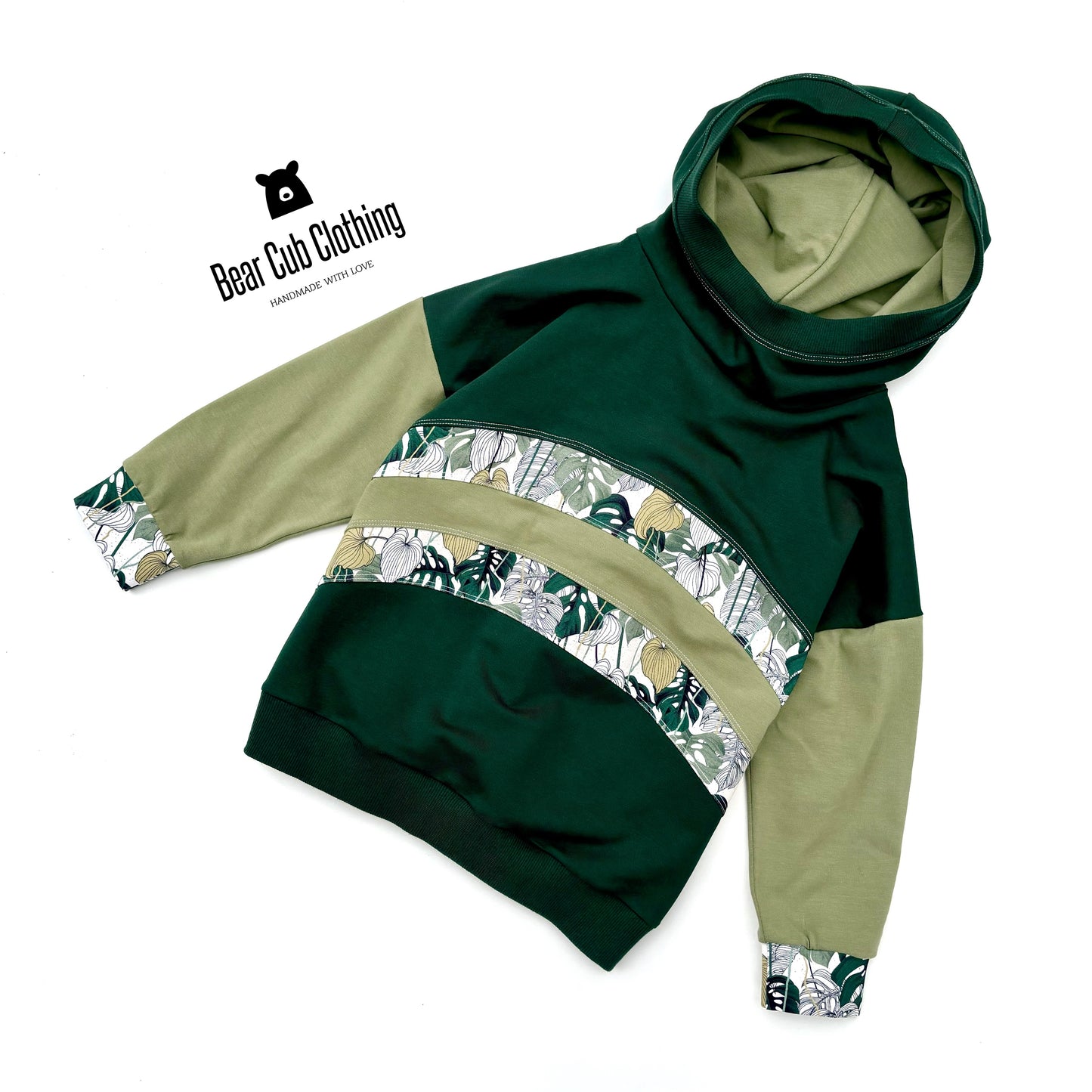 5t Monstera Color Blocked Dolman Hoodie