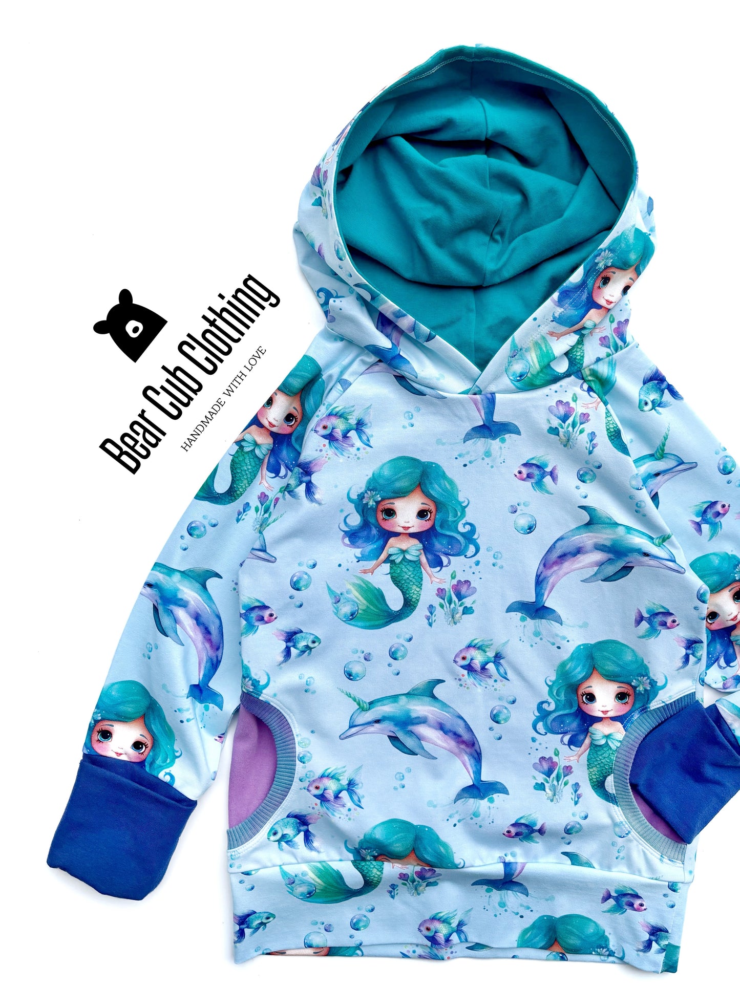 6-9 years Mermaid and Dolphincorn Hoodie